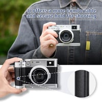 Fujifilm X100VI/V/F fém markolat - Arca Swiss gyorscsatlakozó talppal, ezüst 3