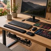 Kit organizare birou: cablu DisplayPort + set tastatură/mouse wireless + 2 mousepad-uri + suport încheietură 1