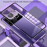 Realme GT 3 Mágneses Tok Lila - Csúszásgátló, Képernyő- és Lencsevédővel 6