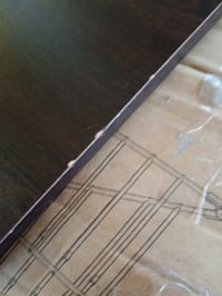 Relaxdays podesivi stol za laptop s kotačićima — neispravan, za dijelove: slomljen stalak, izlizana drvena površina (stanje: vidi 2. sliku) 3