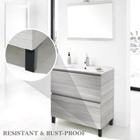 Kukicu Bútorlábak - 8 db Fekete Négyzet Profilú (40x40 mm) Bútorláb Szett - 8 cm Magas - Csavarokkal - Modern Stílusú - 200 kg Teherbírás 4