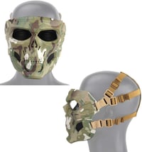 WISEONUS Taktikai Koponya Airsoft Maszk - Teljes Arc Védelem Paintballhoz és Halloweenhez 4