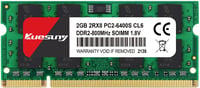 Kuesuny 2GB DDR2 800MHz Laptop Memória - PC2-6400S 200 Pin Notebook RAM Modul, 1.8V CL6, Intel/AMD/Mac Kompatibilis 1