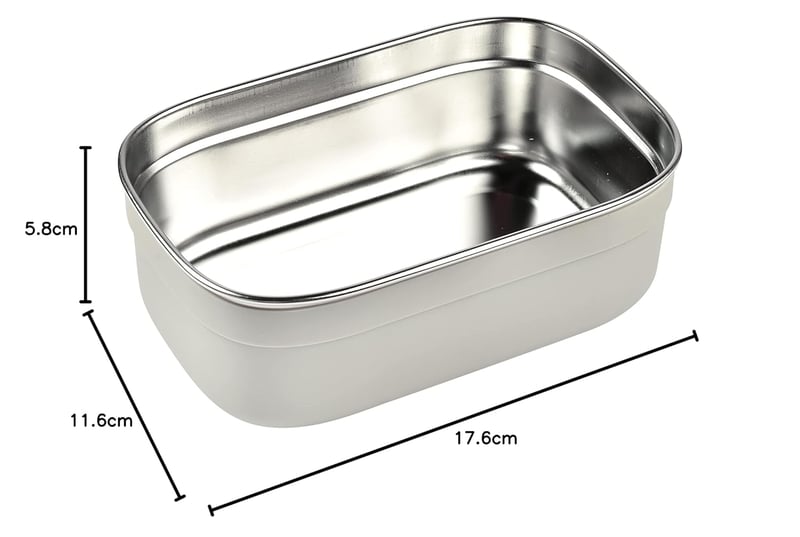 BÉABA Rozsdamentes Acél Gyermek Uzsonnás Doboz 760ml - Szivárgásmentes Bento Box Szilikon Borítással, BPA-mentes, Óvodába és Iskolába, Szürk