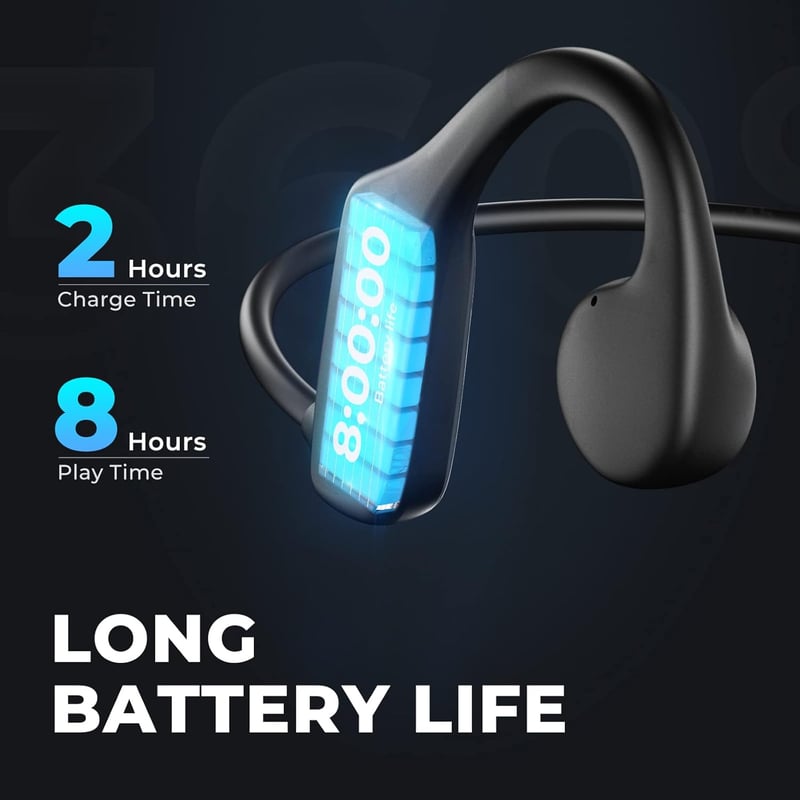 BEARTAIN Csontvezető Bluetooth 5.3 Úszó Fülhallgató IP68 Vízálló MP3 Lejátszóval