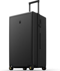 LEVEL8 Nagy Méretű Bőrönd - 74cm, 99L, Fekete, Kemény Héjú, 4 Kerekű, TSA Zárral 1