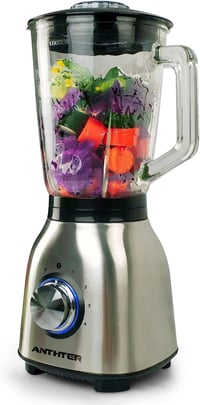 Anthter 1000W-os konyhai turmixgép 1,5L üvegedénnyel - Smoothie, shake és jégzúzás 1