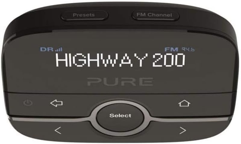Pure Highway 200 Autós FM Transzmitter Bluetooth Kihangosító DAB+ Rádió Adapter Mobiltelefon Zenelejátszás