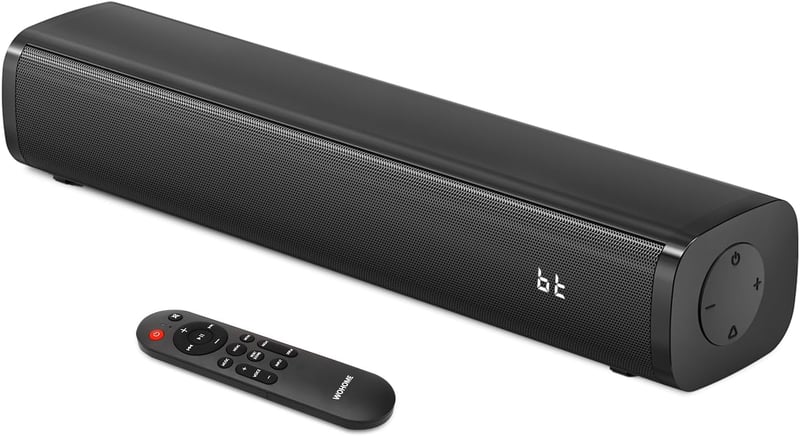 Wohome 16" 2.1 Bluetooth Soundbar TV Hangszóró - 3 EQ Mód, 6 Fokozatú Beszédjavítás, Többféle Csatlakozás TV/PC/Projektor/Telefon Eszközökhö