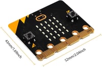 GeeekPi BBC Micro:bit V2.2 Programozható Fejlesztői Panel - Kódoláshoz és Oktatáshoz, Beépített Szenzorokkal, USB Kábellel és Elemtartóval 3
