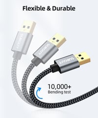 Szürke SUNGUY USB 3.0 kábel, 5 Gbps, 1,5m - Bontott dobozos 3