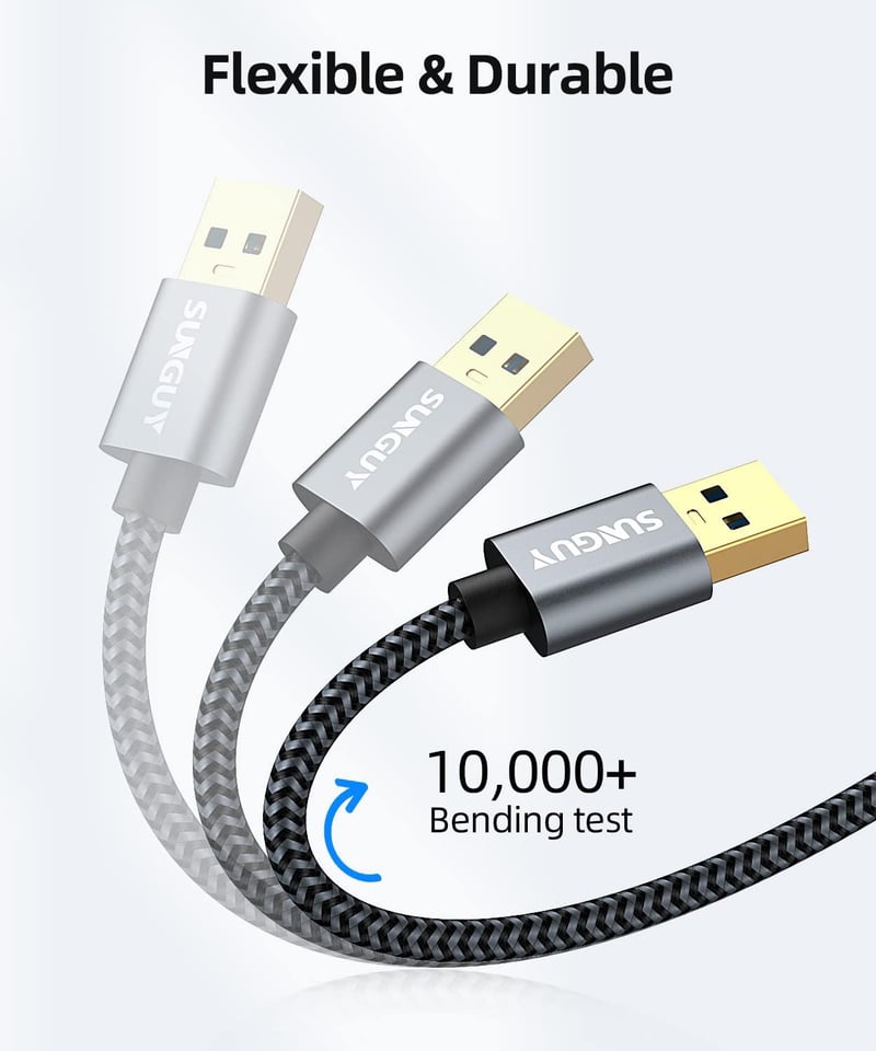 Szürke SUNGUY USB 3.0 kábel, 5 Gbps, 1,5m - Bontott dobozos