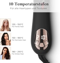 PARWIN PRO BEAUTY 360° Automata Forgó Hajgöndörítő 32mm - LCD Kijelzős Titán Bevonatú Hajformázó, Gyors Melegítés, Kétirányú Forgás 8