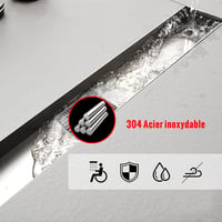 Elefloom 60 cm-es Rozsdamentes Acél Zuhanylefolyó - Extra Lapos Padlóösszefolyó Szifon Szett Hajfogóval, Modern Polírozott Kivitel, Gyors Ví 3