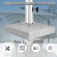 Univerzális Napernyőtalp Adapter Készlet 3 Szűkítőgyűrűvel (48/38/32 mm) - Gránit, Vas és Cement Talphoz Kompatibilis Napernyőtartó Hüv 2
