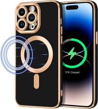 Apple iPhone 14 Pro Max MagSafe Mágneses Tok Fekete-Rosegold 1