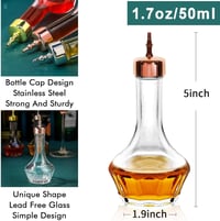 SuproBarware Üveg Bitter Adagoló Szett - 3 db 48ml-es Koktél Csepegtető Palack Dash Fedéllel - Professzionális Báreszköz Otthoni és Hivatáso 3