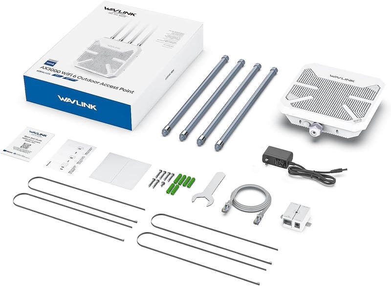 TamperSeals WN573HX3 AX3000 Kültéri WiFi 6 Mesh Repeater - Dual Band 3000Mbit/s PoE Access Point, IP67 Vízálló, 4×8dBi Antenna, 1km Hatótáv