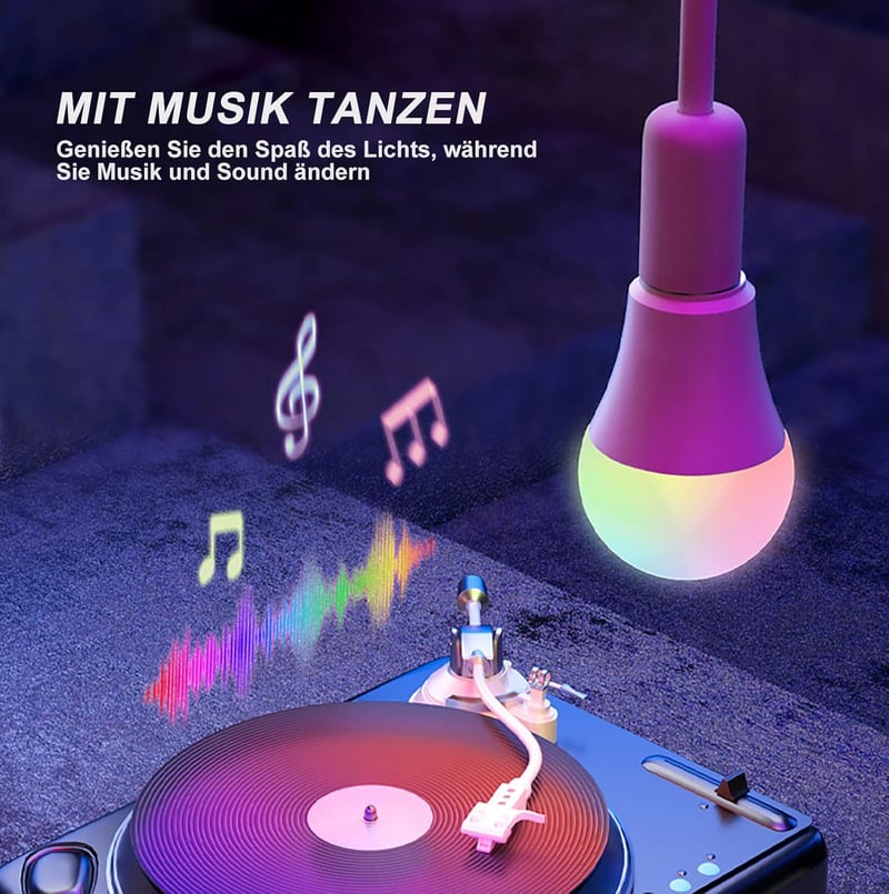 EXTRASTAR E27 Okos LED Izzó, WiFi Alexa Kompatibilis, 10W 1000LM, RGB Színváltós, Fényerőszabályozható, 2700K-6500K, Google Home Támogatás, 
