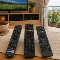 Sada diaľkových ovládačov: 1x Hisense TV + 1x Tivùsat + 1x I-ZAP ovládač 1