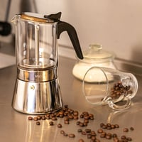 Luxus Olasz Üveg Moka Kávéfőző - 360ml, Rozsdamentes Acél 7