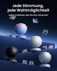POCOCO Csillagos Égbolt Projektor - Galaxis Vetítő Gyerekeknek és Felnőtteknek, Hálószobai Dekoráció, Altatást Segítő LED Lámpa, 2 Cserélhet - White 7