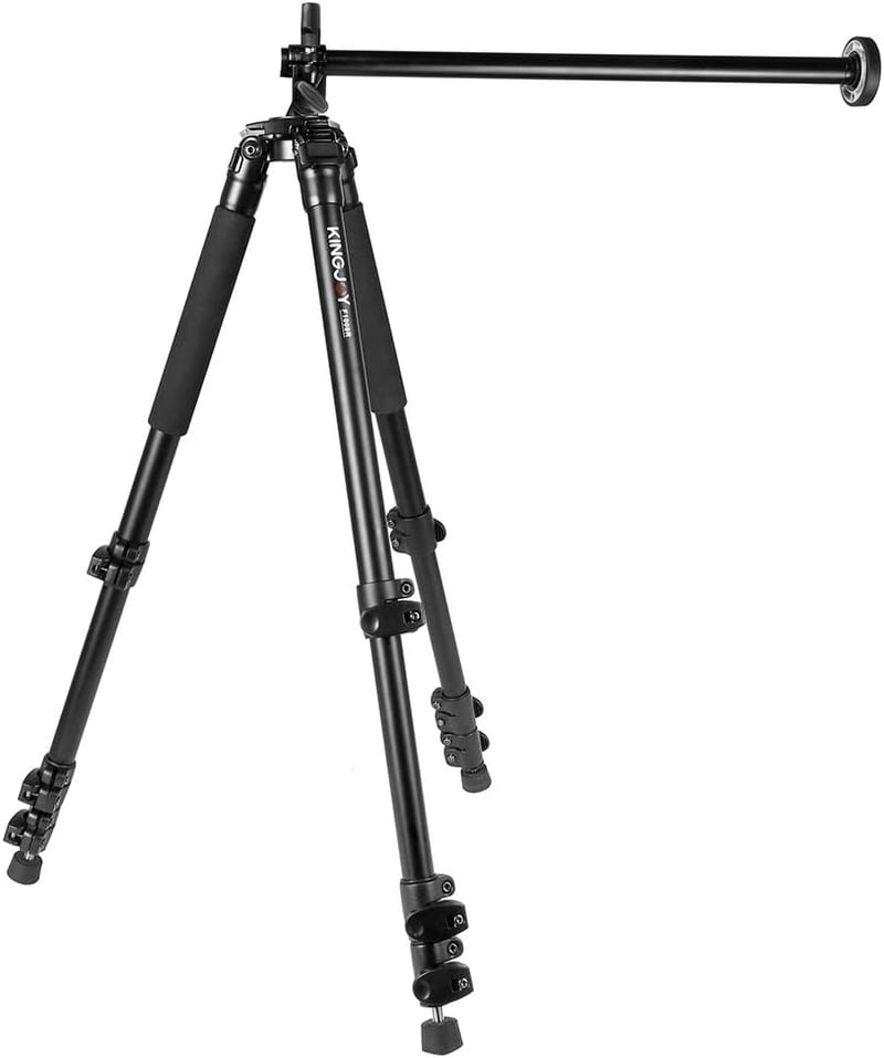 KINGJOY F1008R Professzionális Állvány - Forgatható és Dönthető Középoszlop Étel- és Termékfotózáshoz - Fekete Tripod Fotósoknak