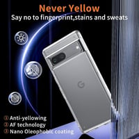Google Pixel 7 Vékony Matt Védőtok - Átlátszó, Ütésálló 4
