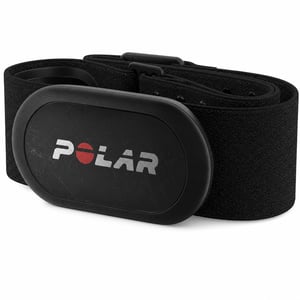 Senzor srdcovej frekvencie Polar H10 s hrudným pásom, Bluetooth a ANT+, čierny, veľkosť M-XXL — poškriabaný vrchný kryt (stav: pozri 2. obrázok)