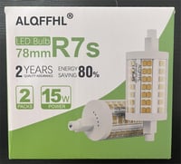 R7S LED izzó 78mm, dimmelhető, 15W, 4000K természetes fehér, 2 db csomag 8