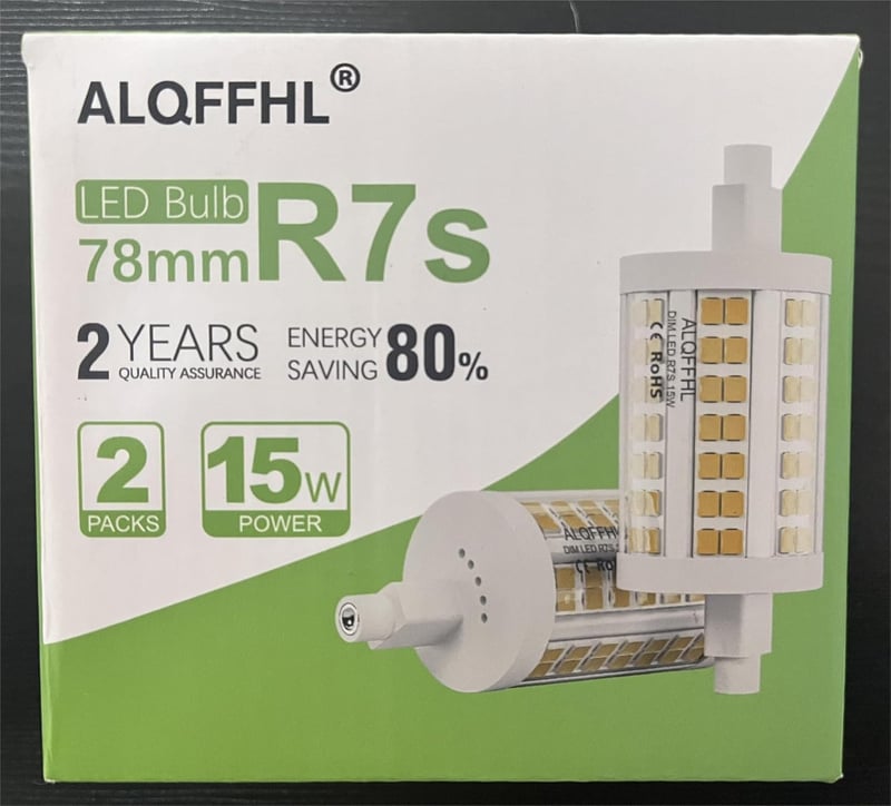 R7S LED izzó 78mm, dimmelhető, 15W, 4000K természetes fehér, 2 db csomag