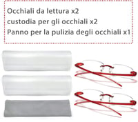 Keret nélküli olvasószemüveg kékfény szűrővel, 2 db, +2.0 dioptria 3