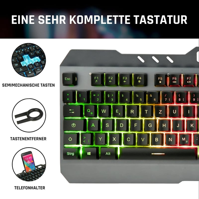 KLIM Light Ning vezeték nélküli német billentyűzet - QWERTZ kiosztás