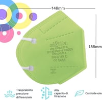 Rotoform FFP2 Maszk 5 Réteg Szűrés 50 db Színes CE2233 7