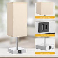 Sárga LED Állólámpa Érintőkapcsolóval és USB Töltővel 4