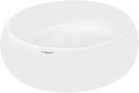 ECD Germany Kerek Mosdókagyló - 350 x 120 mm - Fehér Kerámia - Modern Fürdőszobai Mosdó - Padlóra Szerelhető - Lefolyó Nélkül 1