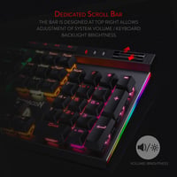 Redragon K580 VATA RGB LED Mechanikus Gamer Billentyűzet Kék Kapcsolókkal, Háttérvilágítással, Makró Gombokkal és Médiakonzollal, PC/Mac Kom 5