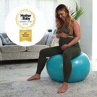 BABYGO Türkiz Fitness Labda Várandósoknak 65cm - Irodai és Jógahasználatra, Könyvvel 3