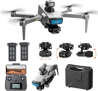 Gleto GPS Drón 4K Kamerával, 3-Tengelyes Gimballal, 50 Perces Repülési Idő, Akadályérzékelés, Követés Funkcióval, 249g Alatti, Összecsukható 1