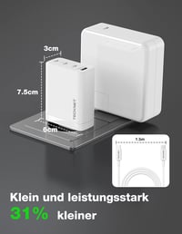 TECKNET 100W GAN III USB-C gyorstöltő 4 porttal, MacBook, iPhone, Galaxy kompatibilis 7
