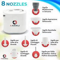 Fakiku Elektromos Levegőpumpa 6-in-1 - Hordozható Akkumulátoros Pumpa Matracokhoz, Úszógumikhoz, Vákuumzsákokhoz - 4000mAh, 240 l/min 3