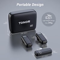 TONOR vezeték nélküli csíptetős mikrofon szett, dupla omnidirekcionális, TikTok/YouTube videókhoz, Android/Type-C 8