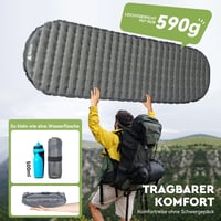 HIKENTURE Ultrakönnyű Kempingmatrac 6.2 R-Értékkel - 8 cm Vastag Felfújható Matrac Túrázáshoz, 4 Évszakos Használatra, Kis Csomagméret 4
