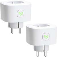 Meross WiFi Okos Konnektor Energiafogyasztás Méréssel - Alexa és Google Home Kompatibilis Időzíthető Távirányítható Aljzat, 16A 3840W, 2db F 1