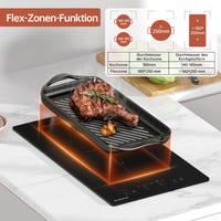 Gudsunal Indukciós Főzőlap 2 Zónával, 3600W, Flex Zónák, 9 Teljesítményszint, Időzítő, Booster Funkcióval, Automatikus Kikapcsolás 2