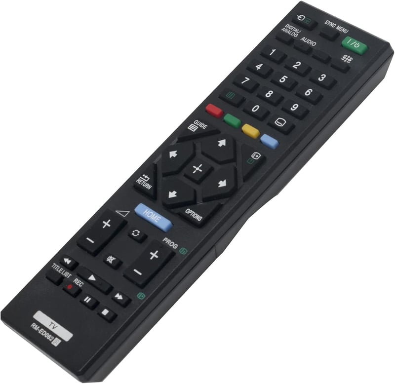 ALLIMITY RM-ED062 Távirányító Sony Bravia TV-hez - Kompatibilis KD-43XE7077, KDL-40R353B és más modellekkel - 10m Hatótávolság - Ergonomikus