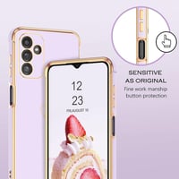 Samsung Galaxy A13 lila tok szívecskés dísszel és csuklópánttal 3