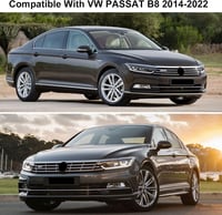 Car Visszapillantó Tükör Borítás - Volkswagen Passat B8 2016-2019 Kompatibilis Szénszálas ABS Műanyag Oldaltükör Burkolat Pár - Fekete 7