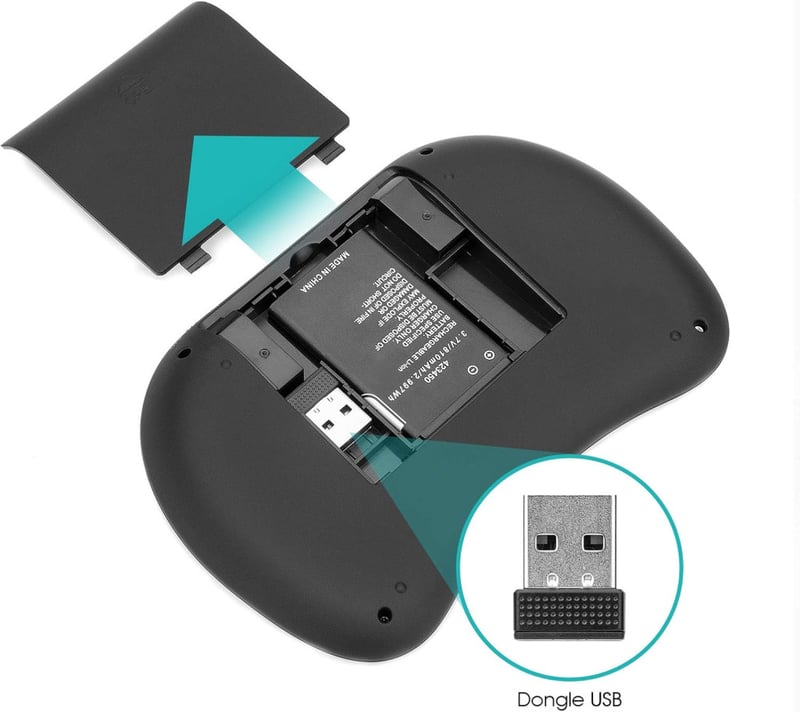 Rii Mini i8 vezeték nélküli mini billentyűzet touchpaddel, fekete