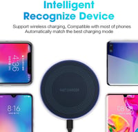 HONGYEE 20W Vezeték Nélküli Gyorstöltő Állomás - Indukciós Töltőpad iPhone 16/15/14/13/12, Samsung Galaxy S24/S23/S22/S21 Készülékekhez 4